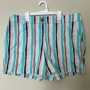LOFT Blue and Pink Bermudas Vibrant Summer Style